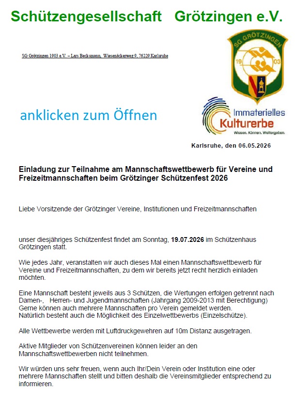 Vorankündigung